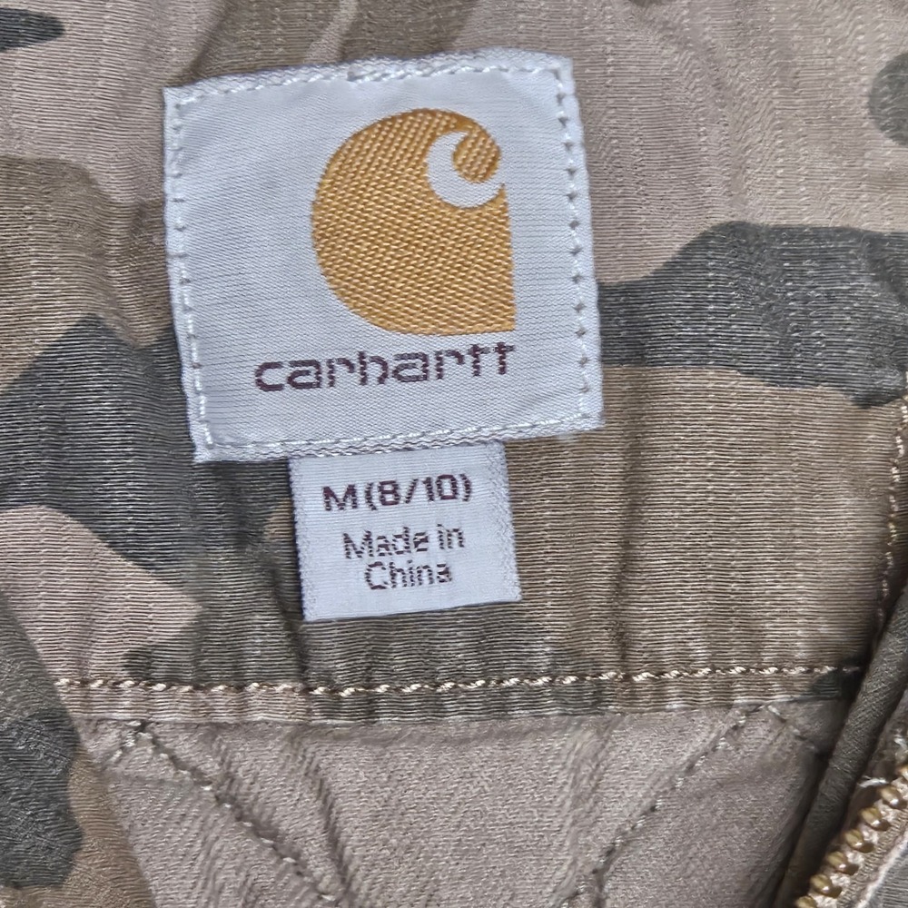 CARHARTT Women's Medium Hooded Camo Quilt Lined Jacket 100667 - Picture 3 of 9
